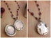 Image of 7JH Garnet necklace with gold locket