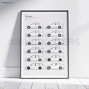 Mitsubishi Evo Generations Poster