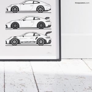 Porsche 911 GT3 Generations Poster