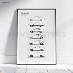 Ford Mustang Generations Poster