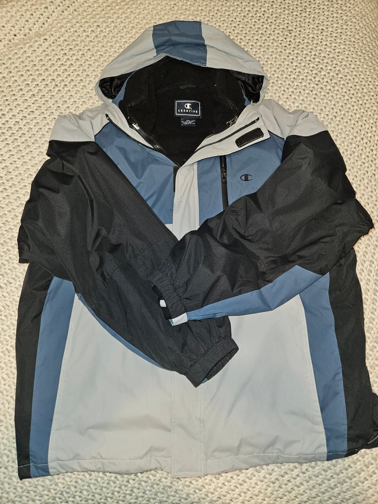 Image of Champion Ski Coat "Grey/Blue/Black"