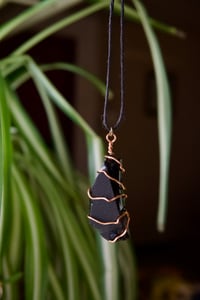 Image 1 of Black Obsidian Crystal Necklace