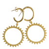 PARADISO - Gold Solaris Sun Motif Hoop Earrings