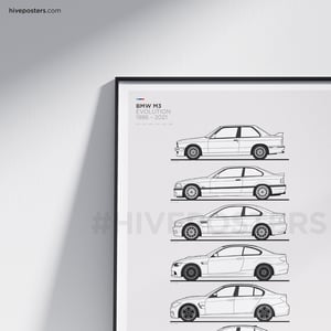 BMW M3 Generations Poster