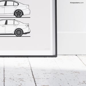 BMW M3 Generations Poster