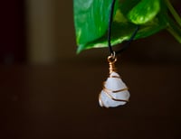 Image 1 of Raw Clear Quartz Crystal Necklace
