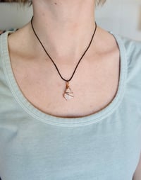 Image 3 of Raw Clear Quartz Crystal Necklace