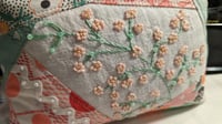 Image 2 of Vintage Peach Flower Pincushion