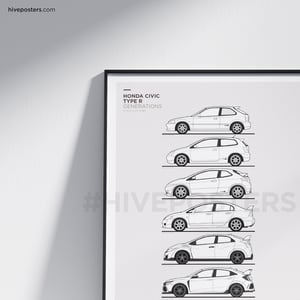 Honda CIVIC Type R Generations Poster