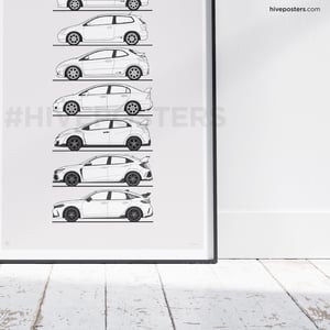 Honda CIVIC Type R Generations Poster