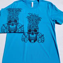Image 1 of Unisex Pineapple Skull T-Shirt | Lino Block Print | Limited Edition | Custom Handmade Design