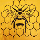 Image 2 of Men's Honeybee Tank Top | Lino Block Print | Limited Edition | Handmade Shirt Design