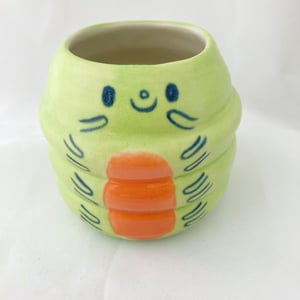 Image of Green caterpillar pot