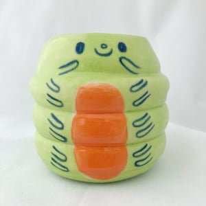 Image of Green caterpillar pot