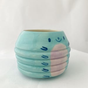 Image of Blue caterpillar pot