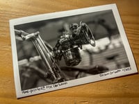 Image 1 of Antique bicycle black and white 4"x6"postcard (single)