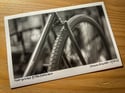 Antique bicycle black and white 4"x6"postcard (single)