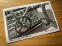 Antique bicycle black and white 4"x6"postcard (single)