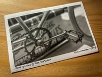 Image 3 of Antique bicycle black and white 4"x6"postcard (single)