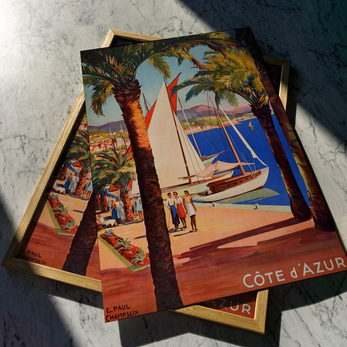 Cote d'Azur | E. Paul Champseix - 1930 | Travel Poster | Vintage Poster ...