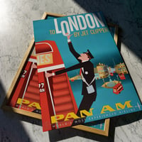 Image 1 of London - Pan Am | Aaron Fine - 1963 | Travel Poster | Vintage Poster