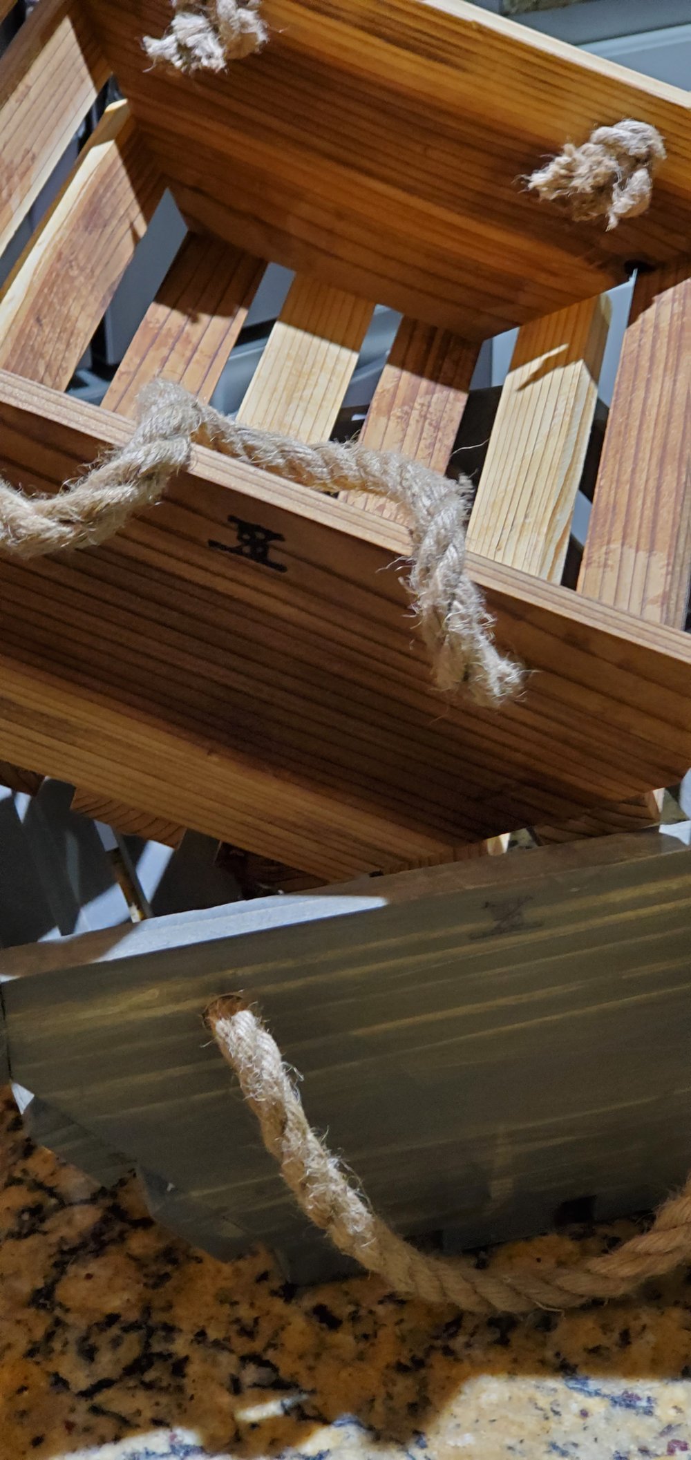 Solid Wood Rustic Baskets