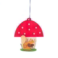 Mushroom & Squirrel Decoration