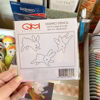 Image 1 of Rabbit & Cat Sashiko Stencils