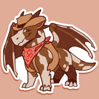 Image of Cowboy Dragon Sticker