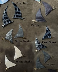 Image 3 of Scrap Leather Horn Clips