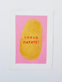 "Chaud Patate !" ORIGINAL PAINTING IN A WHITE FRAME