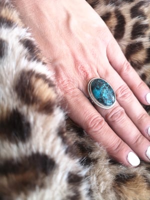 Image of Bague turquoise du tibet - taille 54 - ref. 9442