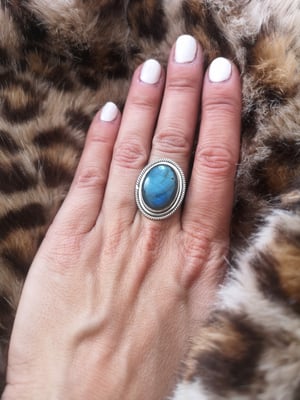 Image of Bague labradorite - taille 54 - ref. 10088