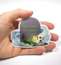Image 2 of Sticker "Non-binary Necromancer"