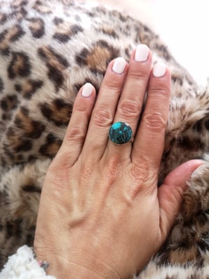 Image of Bague turquoise du tibet - taille 56 - ref. ZZZ