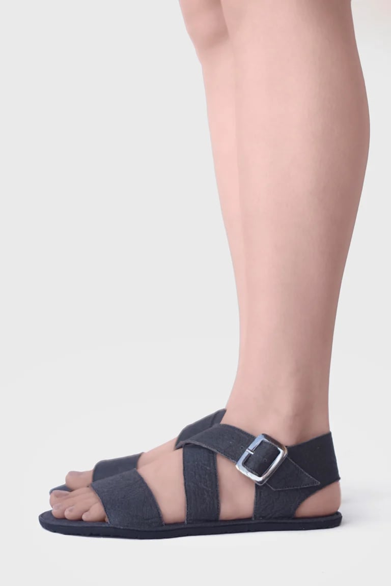 Image of Sandal X in Charcoal Piñatex® - 38 EU - Ready to Ship