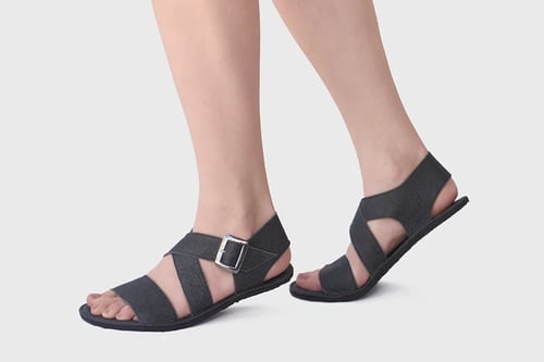 Image of Sandal X in Charcoal Piñatex® - 38 EU - Ready to Ship