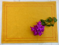 Image 5 of Set of 6 Organic Cotton Placemats Yellow