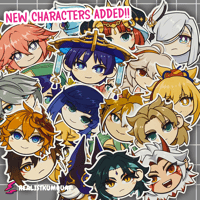 Image 1 of Genshin Impact Chibi Stickers
