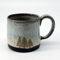 Image 2 of Black Ceramic Pine Trees Mug