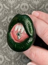PHONE GRIP - Deep Green Lips With Green Shimmer All Fangs With Green Eyed Skull