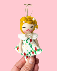 Image 1 of Angel Girl Holiday Doll Ornament