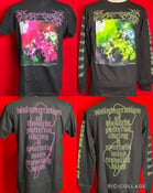 Image of Licensed Dripping "Disintegration Of Thought..." Pink Hue Short Sleeves/Green Hue Long Sleeves Shirt