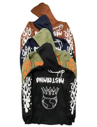 Image 2 of Navy Mastermind Flame Hoodie