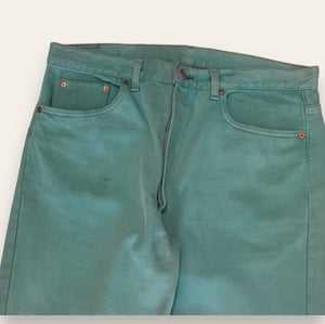 Image of Jeans 501XX Red Tab Green Garment Dyed by Lighthouse