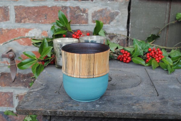 Image of Birch end-grain cup I - Tasse en bouleau I