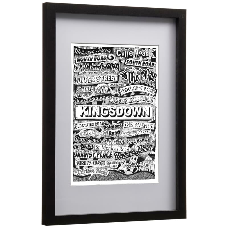 Image of Kingsdown Street Names Framed Print