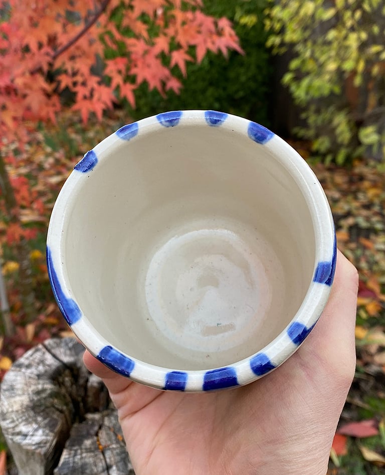 BLUE BEARD HANDMADE CERAMIC CUP Image 3