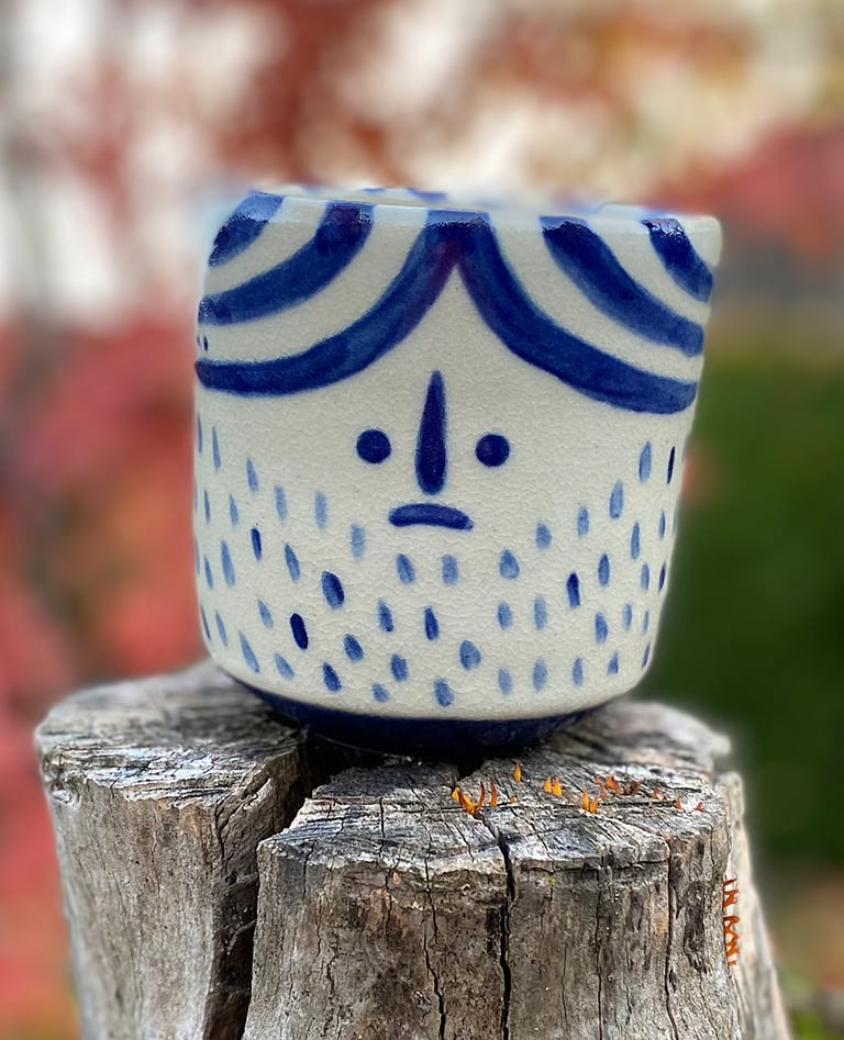 BLUE BEARD HANDMADE CERAMIC CUP Image 2