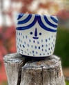 BLUE BEARD HANDMADE CERAMIC CUP